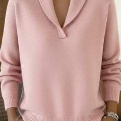 Elise | Draped V-Neck Jumper