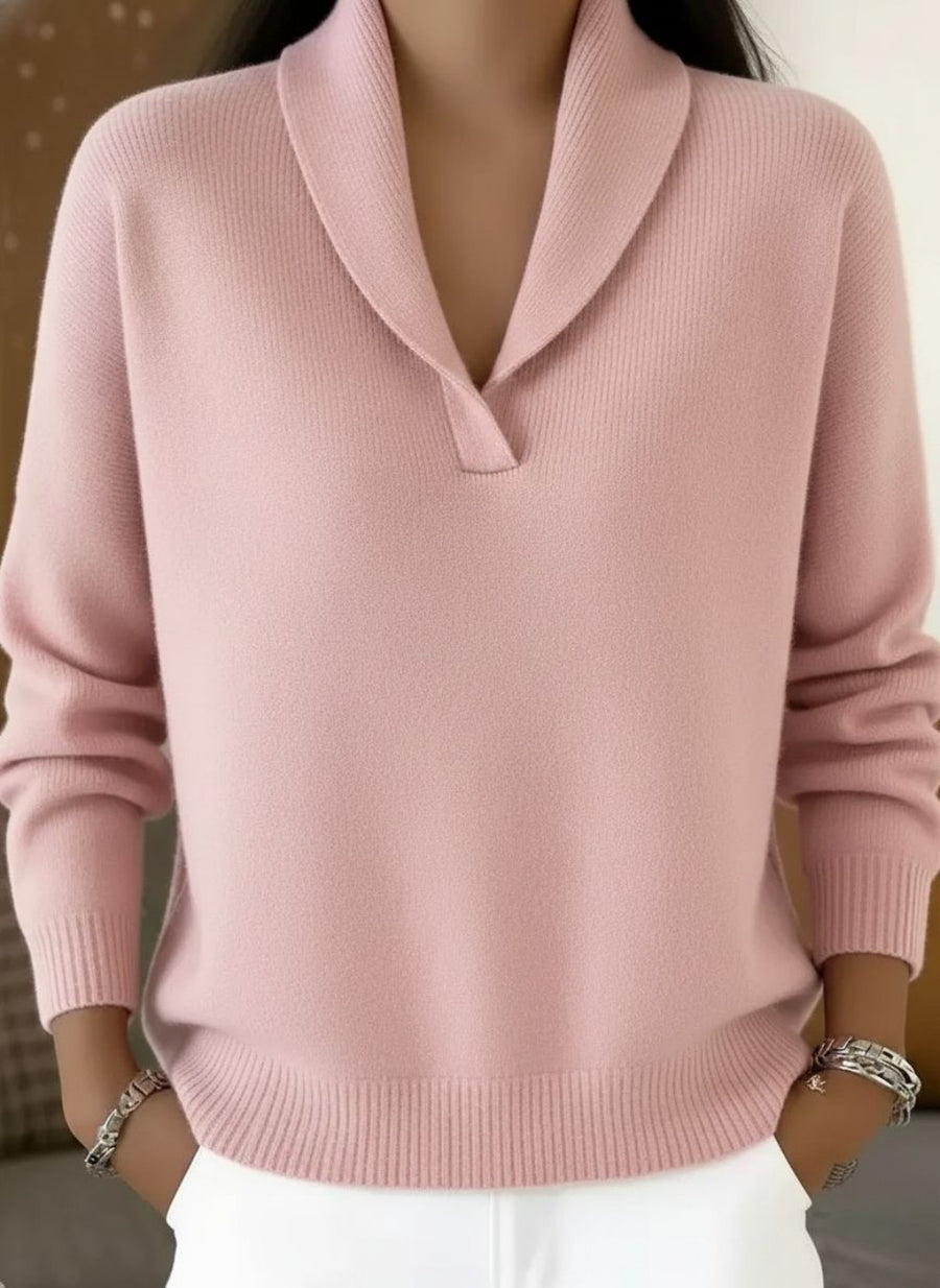 Elise | Draped V-Neck Jumper