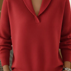 Elise | Draped V-Neck Jumper