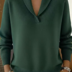 Elise | Draped V-Neck Jumper