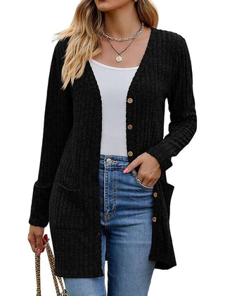 Evelyn | Ribbed Button-Down Cardigan