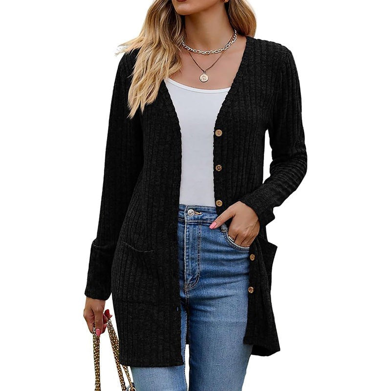 Evelyn | Ribbed Button-Down Cardigan