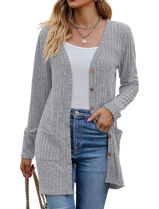Evelyn | Ribbed Button-Down Cardigan