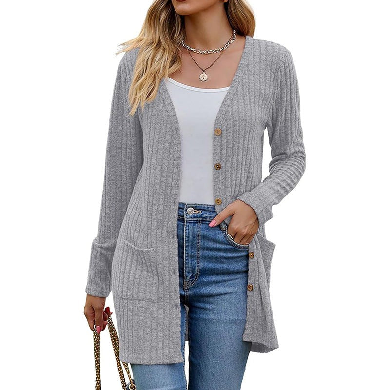 Evelyn | Ribbed Button-Down Cardigan