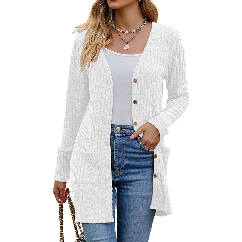 Evelyn | Ribbed Button-Down Cardigan