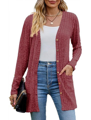 Evelyn | Ribbed Button-Down Cardigan