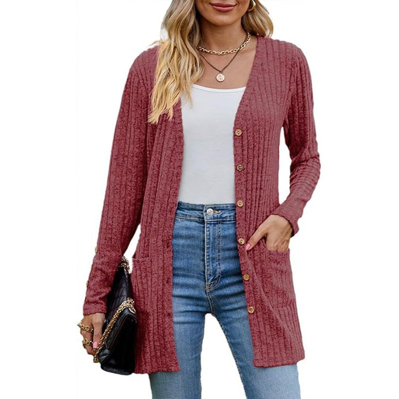 Evelyn | Ribbed Button-Down Cardigan