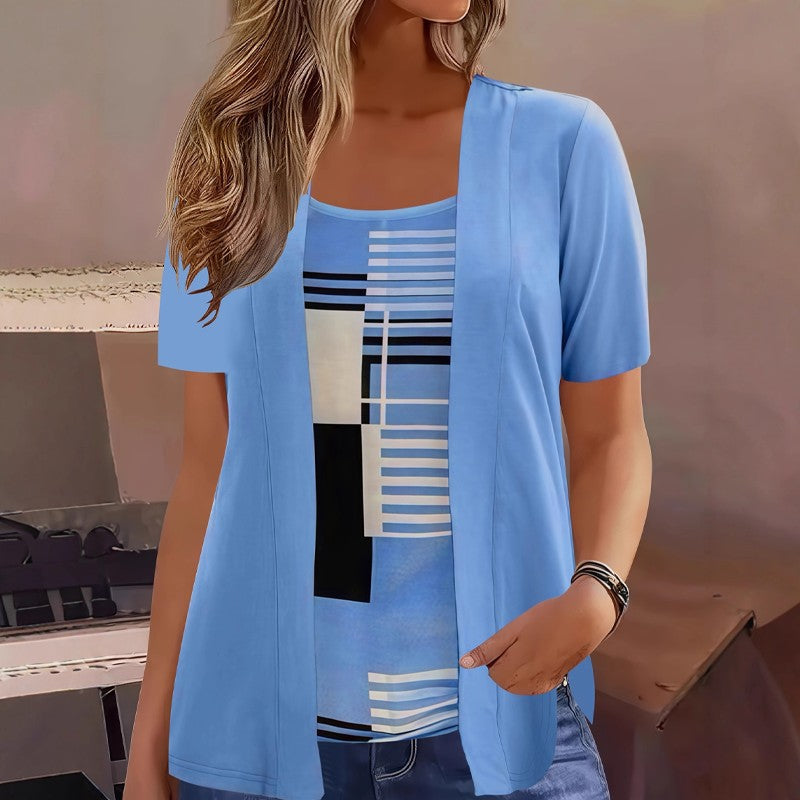 Margot | Short Sleeve Layered Top