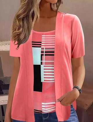 Margot | Short Sleeve Layered Top