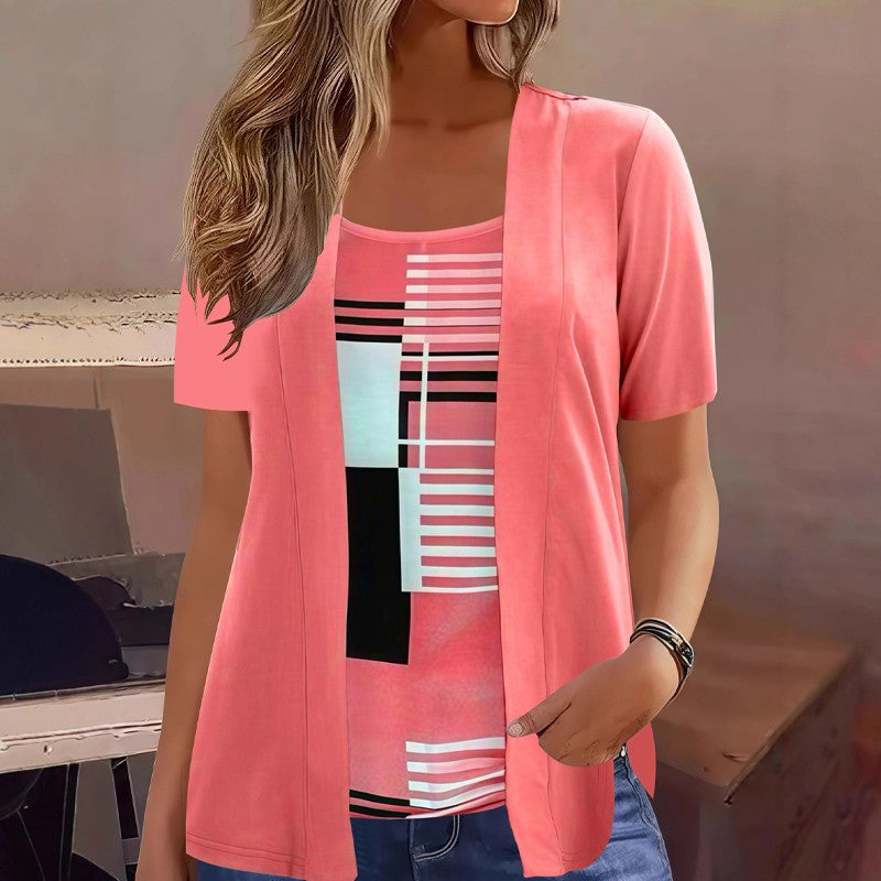 Margot | Short Sleeve Layered Top
