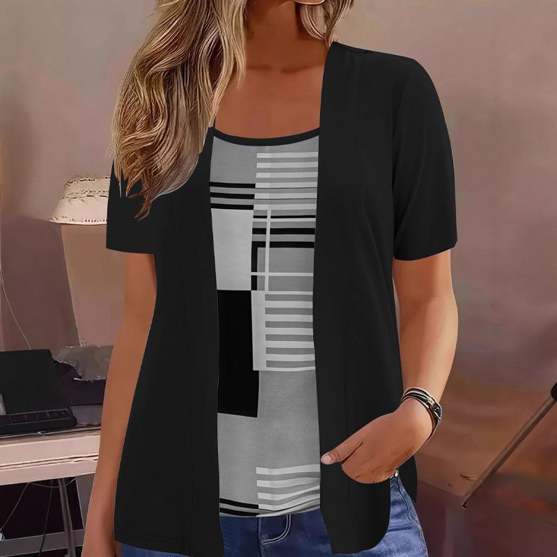 Margot | Short Sleeve Layered Top