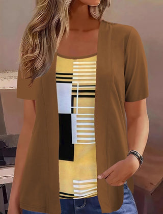 Margot | Short Sleeve Layered Top
