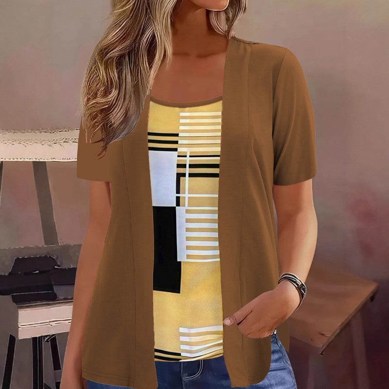 Margot | Short Sleeve Layered Top
