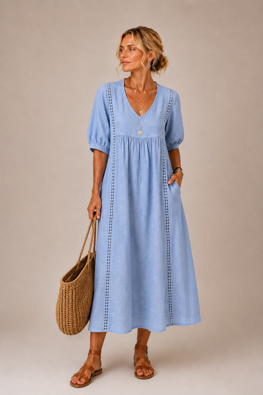 Flore | Robe midi estivale en lin