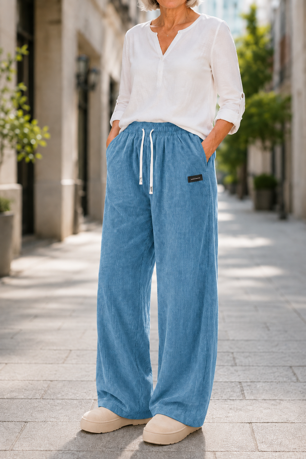 Harriet | Wide-Leg Trousers with Drawstring Waist