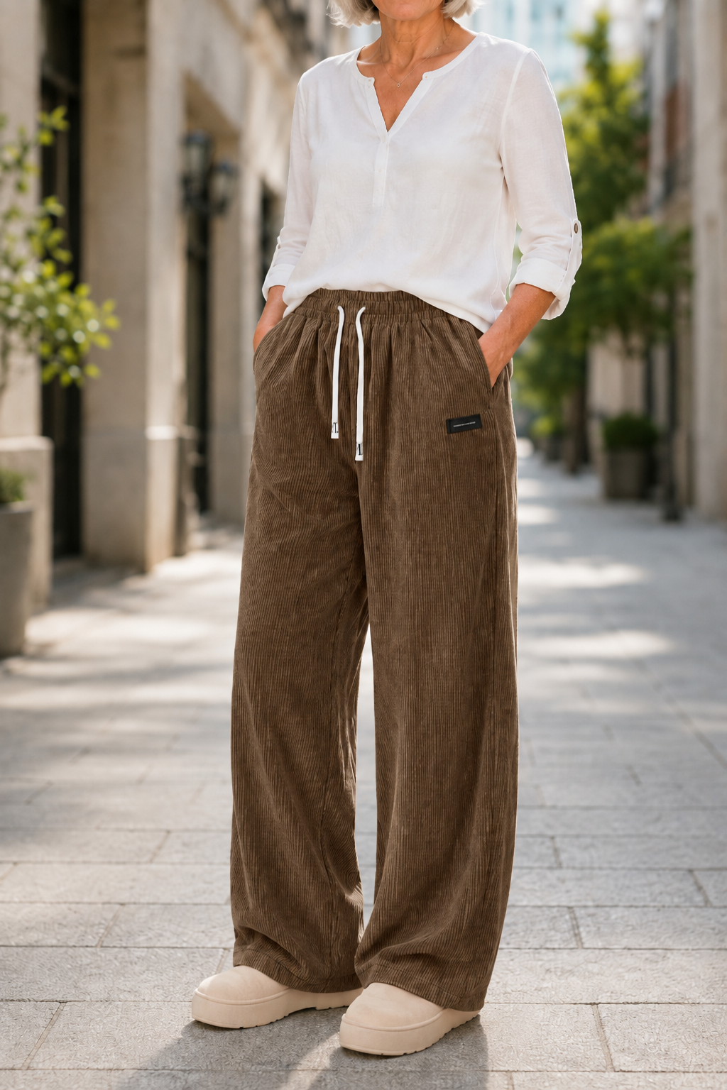 Harriet | Wide-Leg Trousers with Drawstring Waist