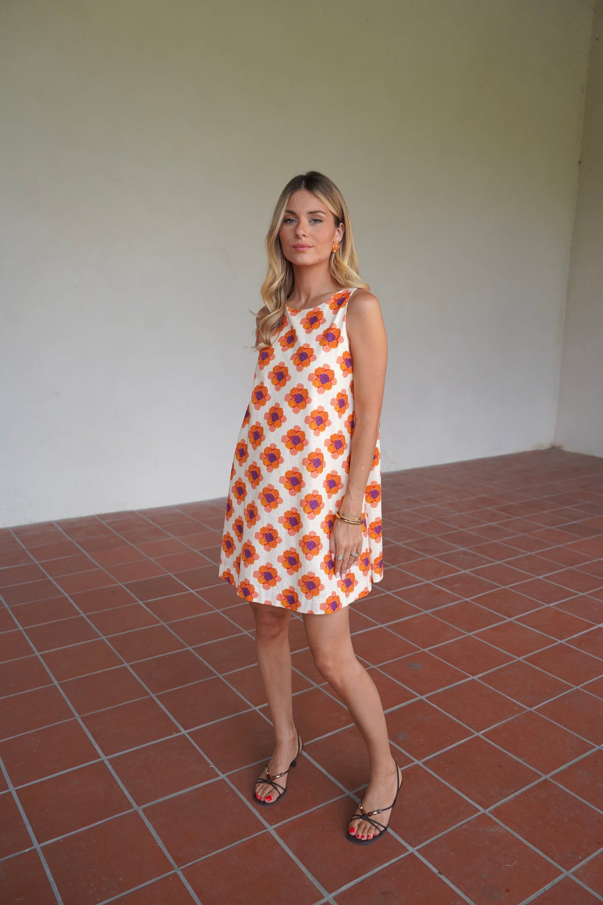 Marguerite | Retro Floral A-Line Dress