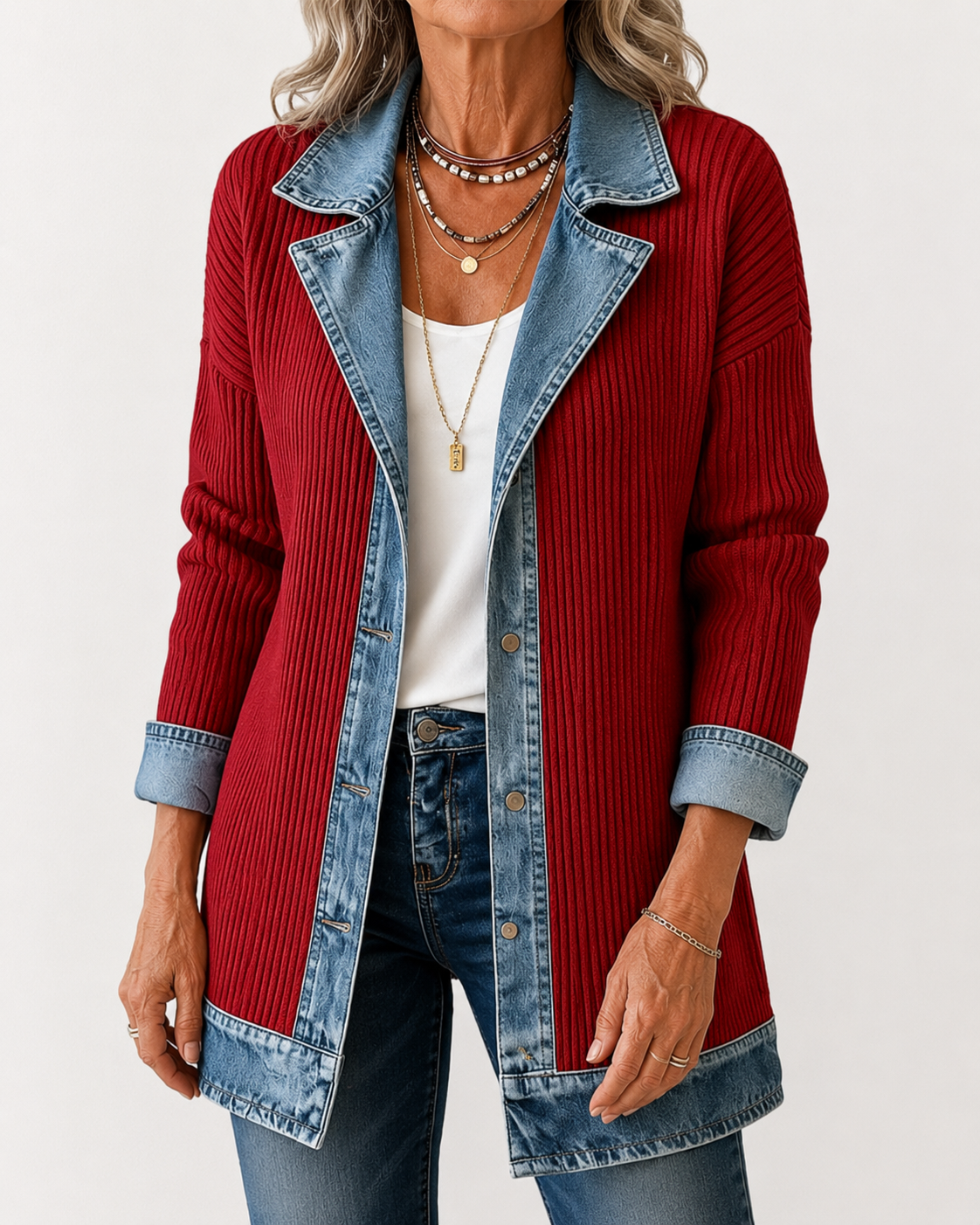 Imogen | Denim Patchwork Jacket