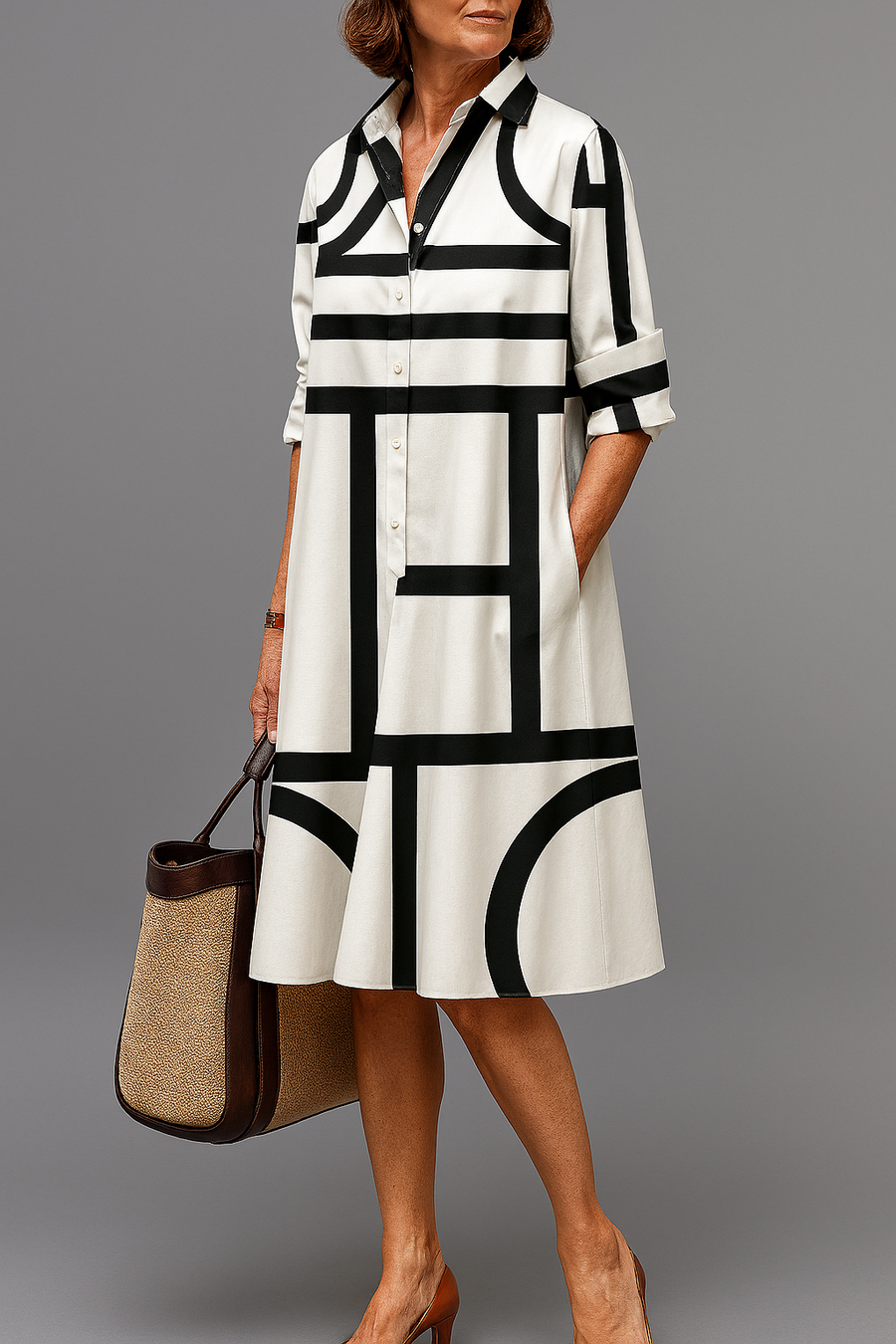 Iris | Polished Midi Dress