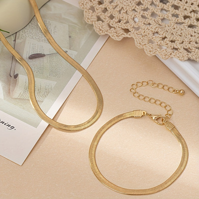 VINTAGE SNAKE CHAIN NECKLACE SET