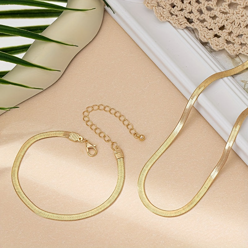 VINTAGE SNAKE CHAIN NECKLACE SET