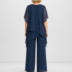 Chiara | Flowing Occasion Set – Blue (back)