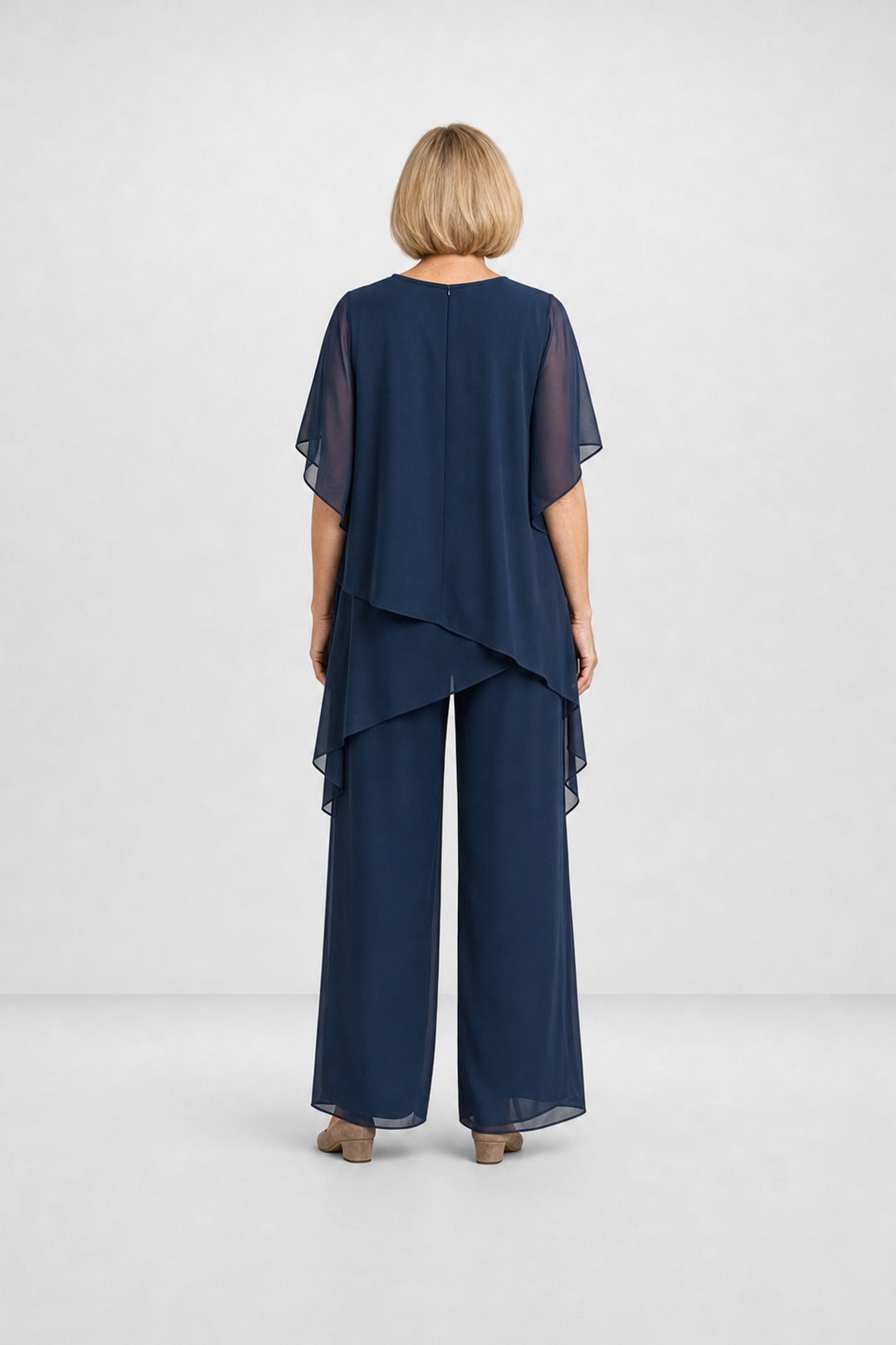 Chiara | Flowing Occasion Set – Blue (back)