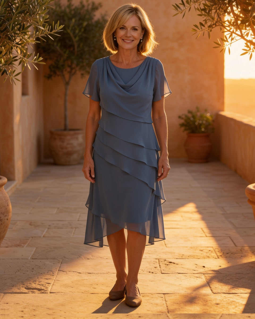 Carol | Tiered Midi Dress – lifestyle 1