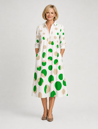 Naire | Relaxed Midi Dress – White