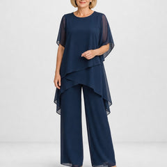 Chiara | Flowing Occasion Set – Blue (front)