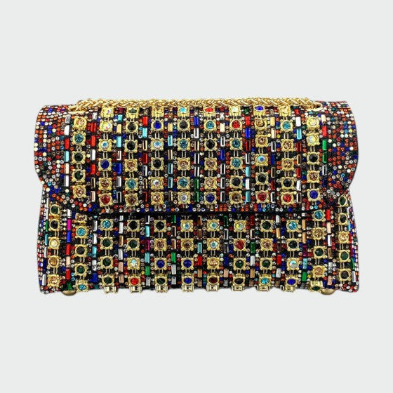 Laviera - Chic Chain Colored Diamond Shoulder Bag