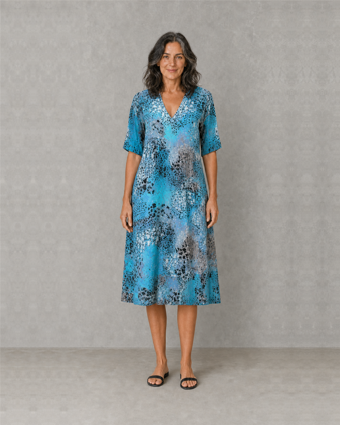 Rachel | Elegant Printed Midi Dress