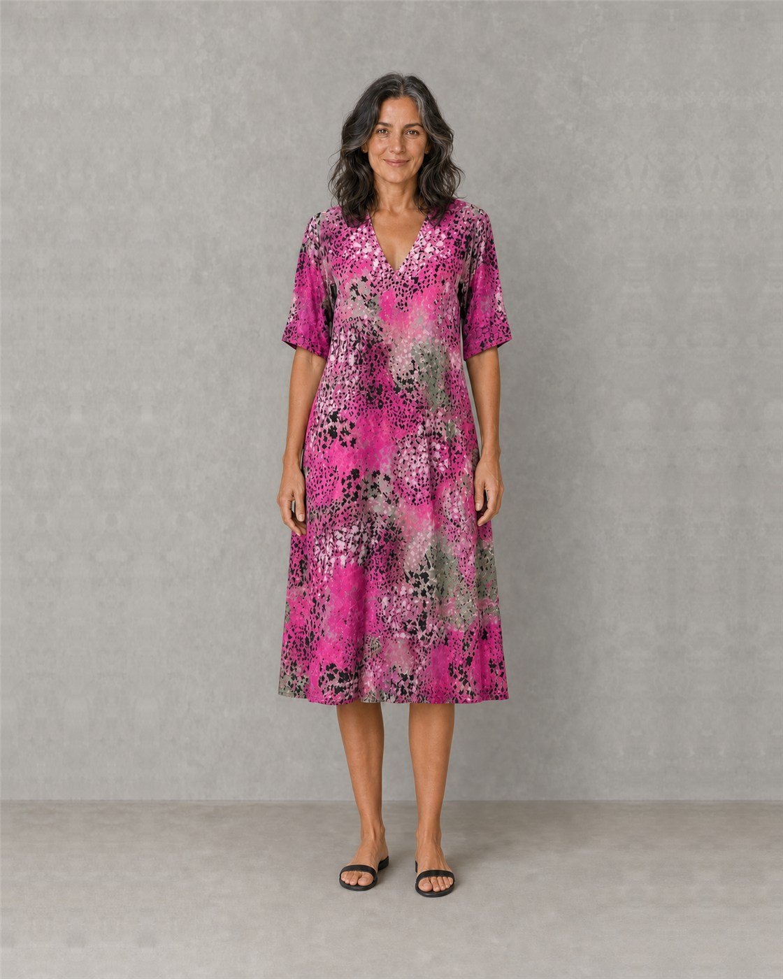 Rachel | Elegant Printed Midi Dress