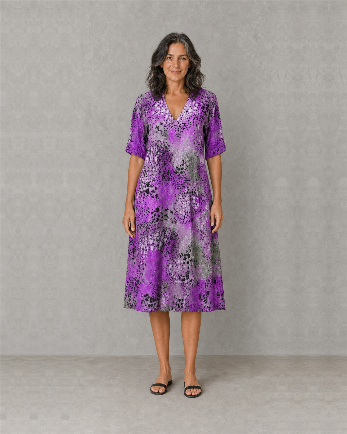 Rachel | Elegant Printed Midi Dress