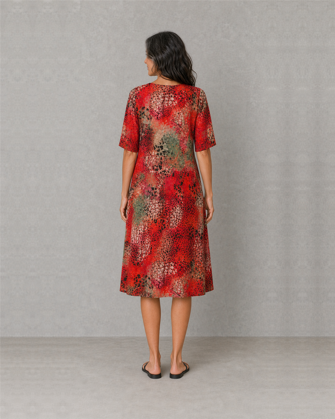 Rachel | Elegant Printed Midi Dress