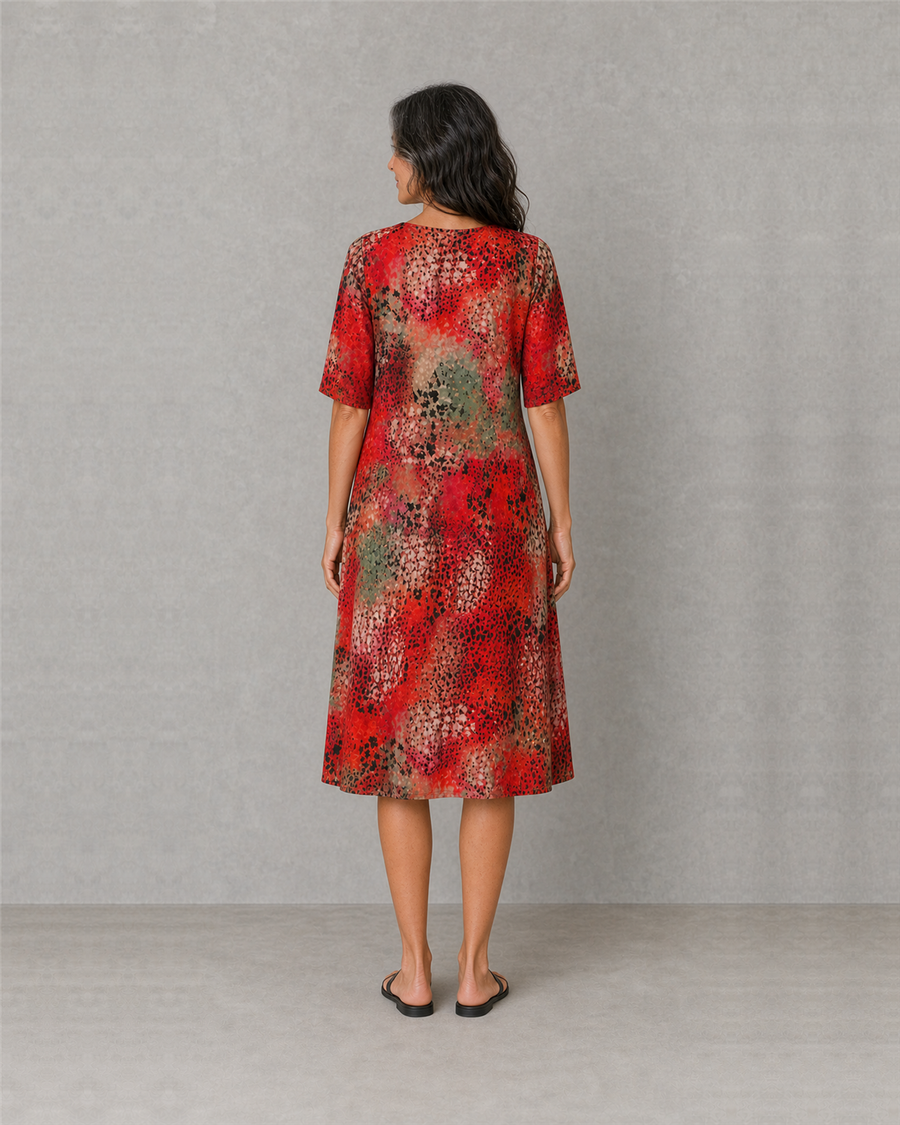 Rachel | Elegant Printed Midi Dress