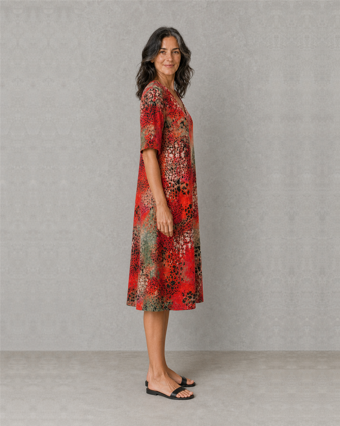 Rachel | Elegant Printed Midi Dress