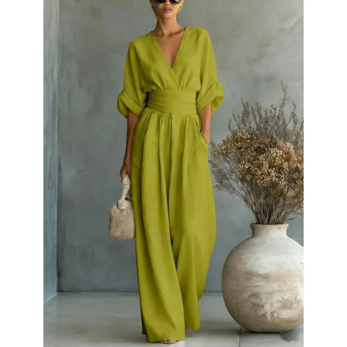 Clarissa | Wide-Leg V-Neck Jumpsuit