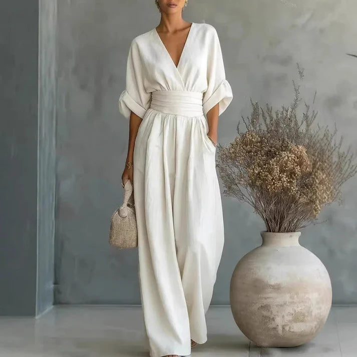 Clarissa | Wide-Leg V-Neck Jumpsuit