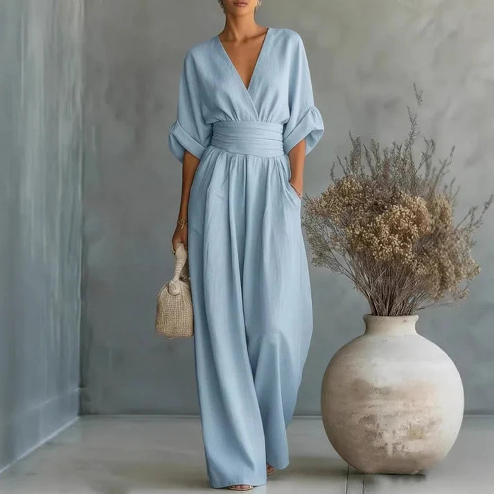 Clarissa | Wide-Leg V-Neck Jumpsuit