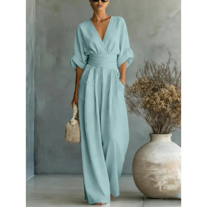 Clarissa | Wide-Leg V-Neck Jumpsuit