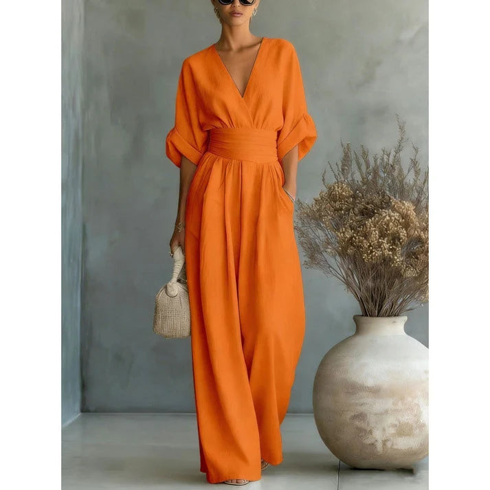 Clarissa | Wide-Leg V-Neck Jumpsuit