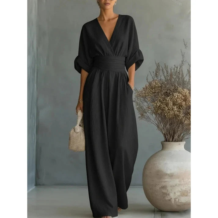 Clarissa | Wide-Leg V-Neck Jumpsuit